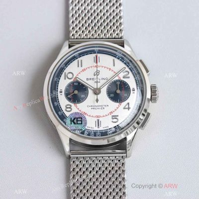 AAA Swiss Copy Breitling Premier Bentley TW 7750 Chronograph Watches Stainless Steel Mesh Strap